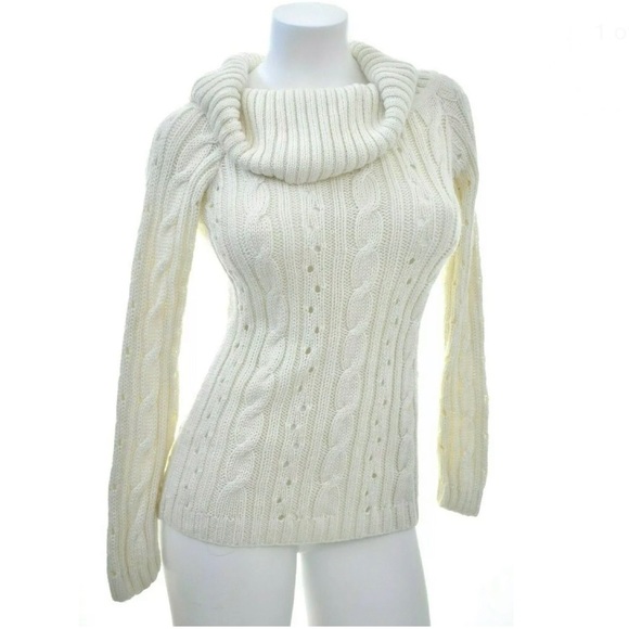 Lucie by Nellik Sweaters - Lucie by Nellik Cream Loose Turtleneck Sweater M